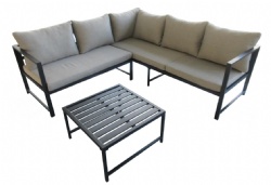 3pcs Aluminium Corner Sofa Set