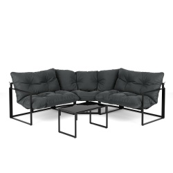4pcs Steel Corner Sofa Set