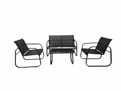 Steel Textilene 4pcs Conversation Set