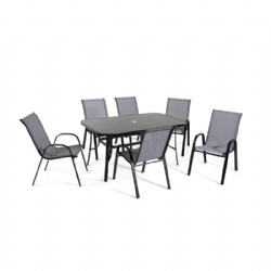 Steel Textilene 7pcs garden set