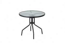 Steel Glass Round Table