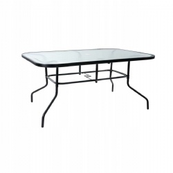 Steel Glass Rectangular Table