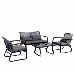 4PCS Rattan Conversation Set